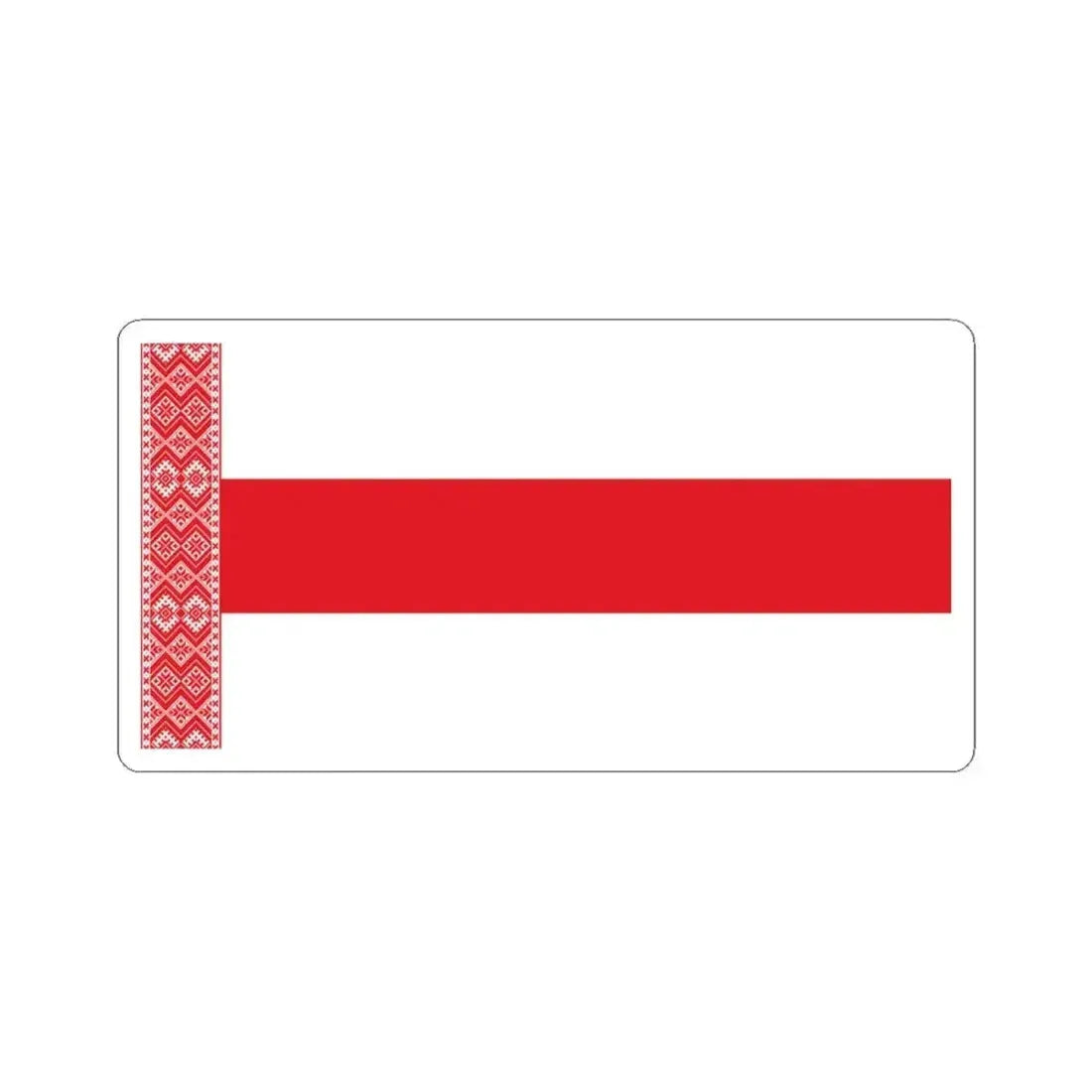 Alternative Flag of Belarus-4 (Belarus) STICKER Vinyl Kiss-Cut Decal 6 Inch White - The Sticker Space