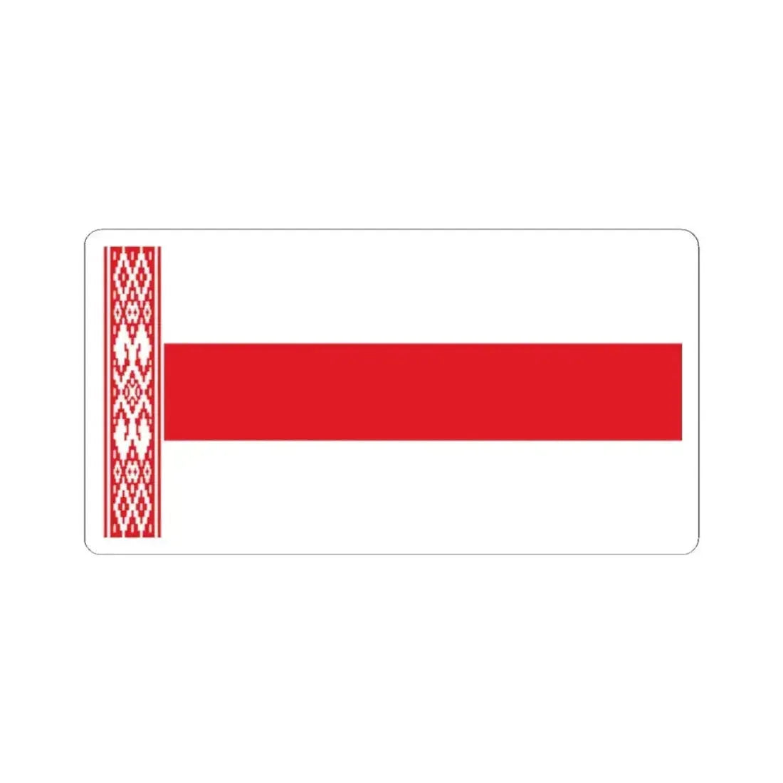 Alternative Flag of Belarus (Belarus) STICKER Vinyl Kiss-Cut Decal 2 Inch White - The Sticker Space