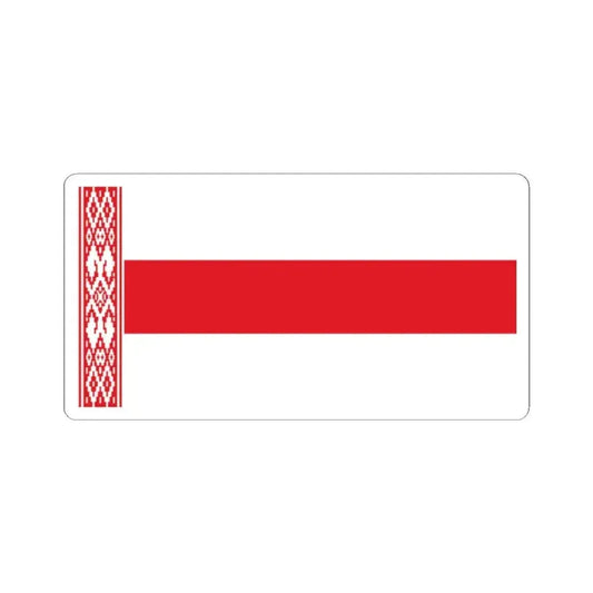 Alternative Flag of Belarus (Belarus) STICKER Vinyl Kiss-Cut Decal 2 Inch White - The Sticker Space