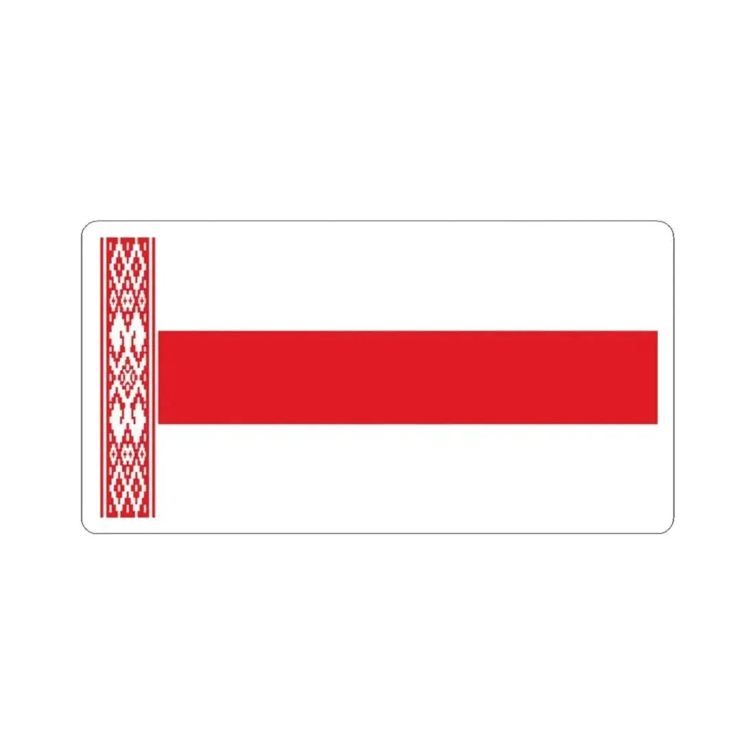 Alternative Flag of Belarus (Belarus) STICKER Vinyl Kiss-Cut Decal 3 Inch White - The Sticker Space