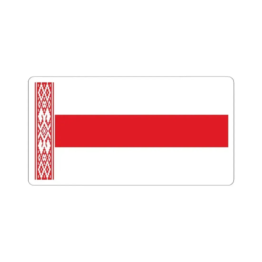 Alternative Flag of Belarus (Belarus) STICKER Vinyl Kiss-Cut Decal 4 Inch White - The Sticker Space