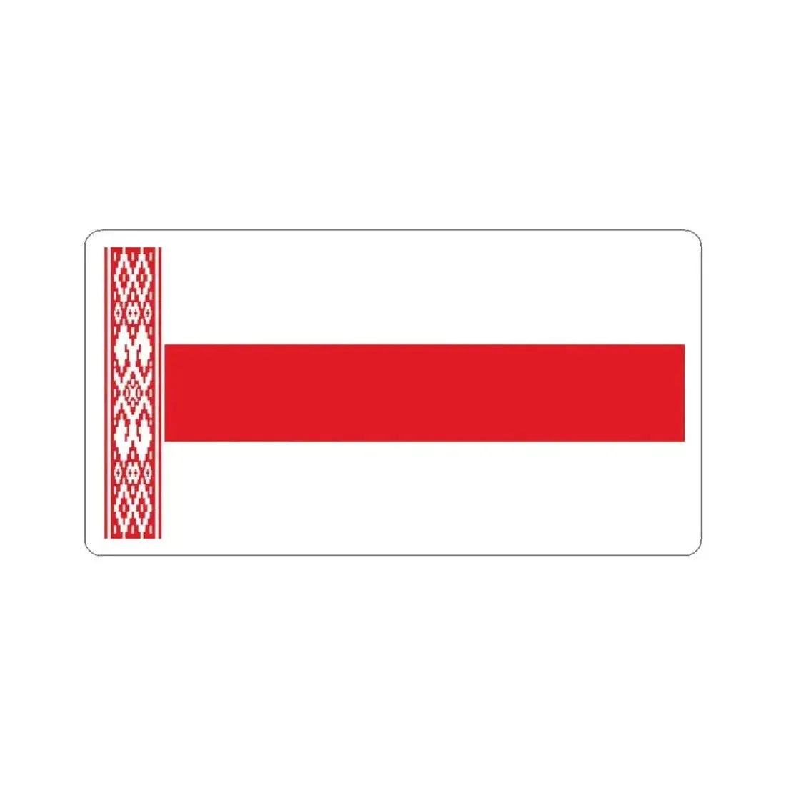 Alternative Flag of Belarus (Belarus) STICKER Vinyl Kiss-Cut Decal 6 Inch White - The Sticker Space