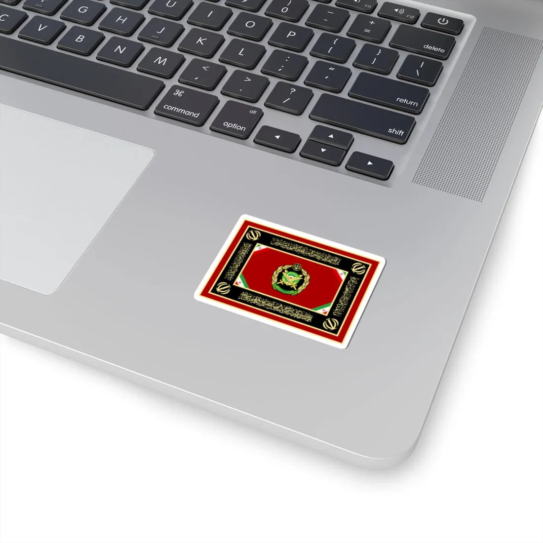 Alternative Flag of Ministry of Defense of Islamic Republic of Iran reverse (Iran) STICKER Vinyl Kiss-Cut Decal - The Sticker Space