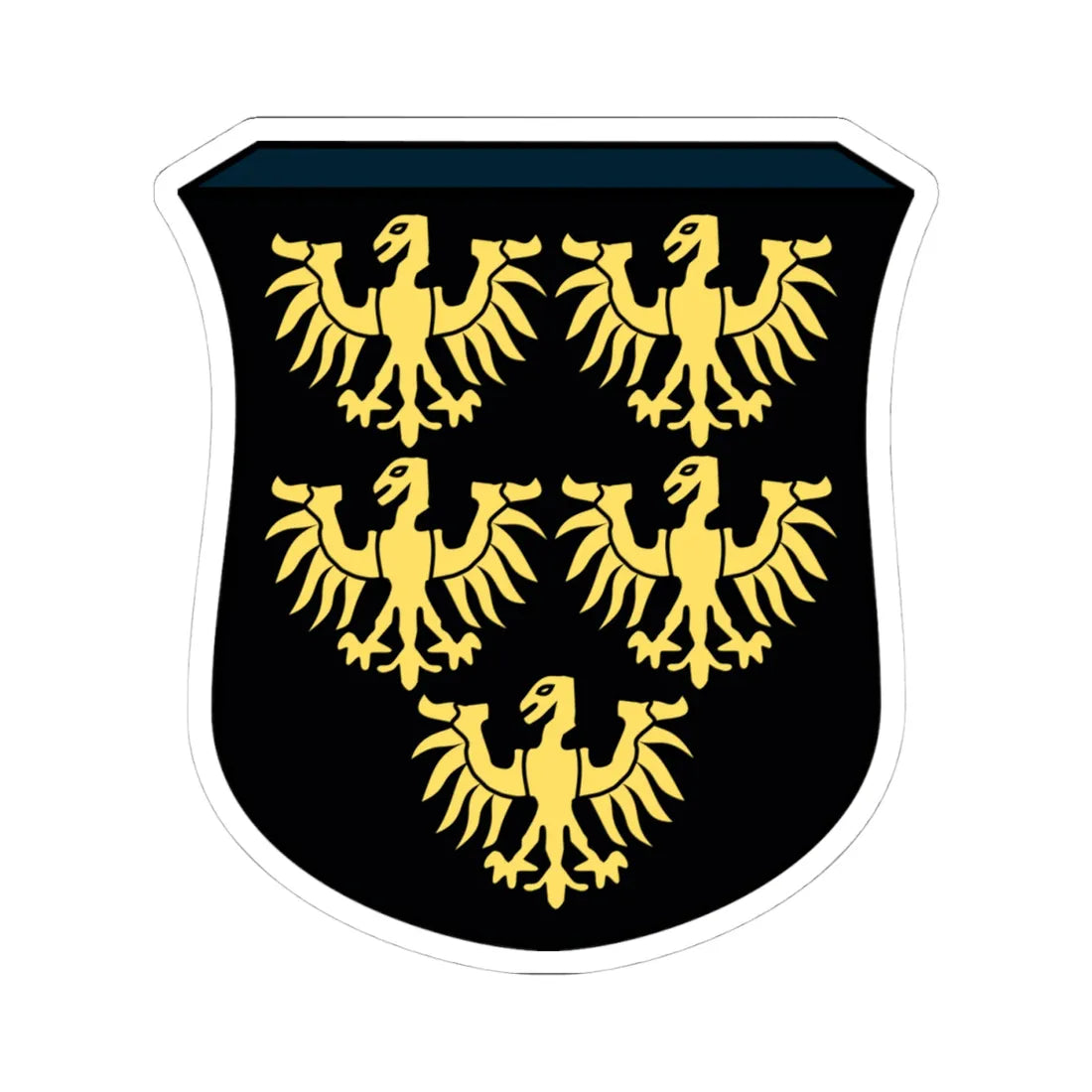 Altösterreich Adalbert Babenberger Stammbaum (Austria) (Coat of Arms) STICKER Vinyl Kiss-Cut Decal 4 Inch White - The Sticker Space