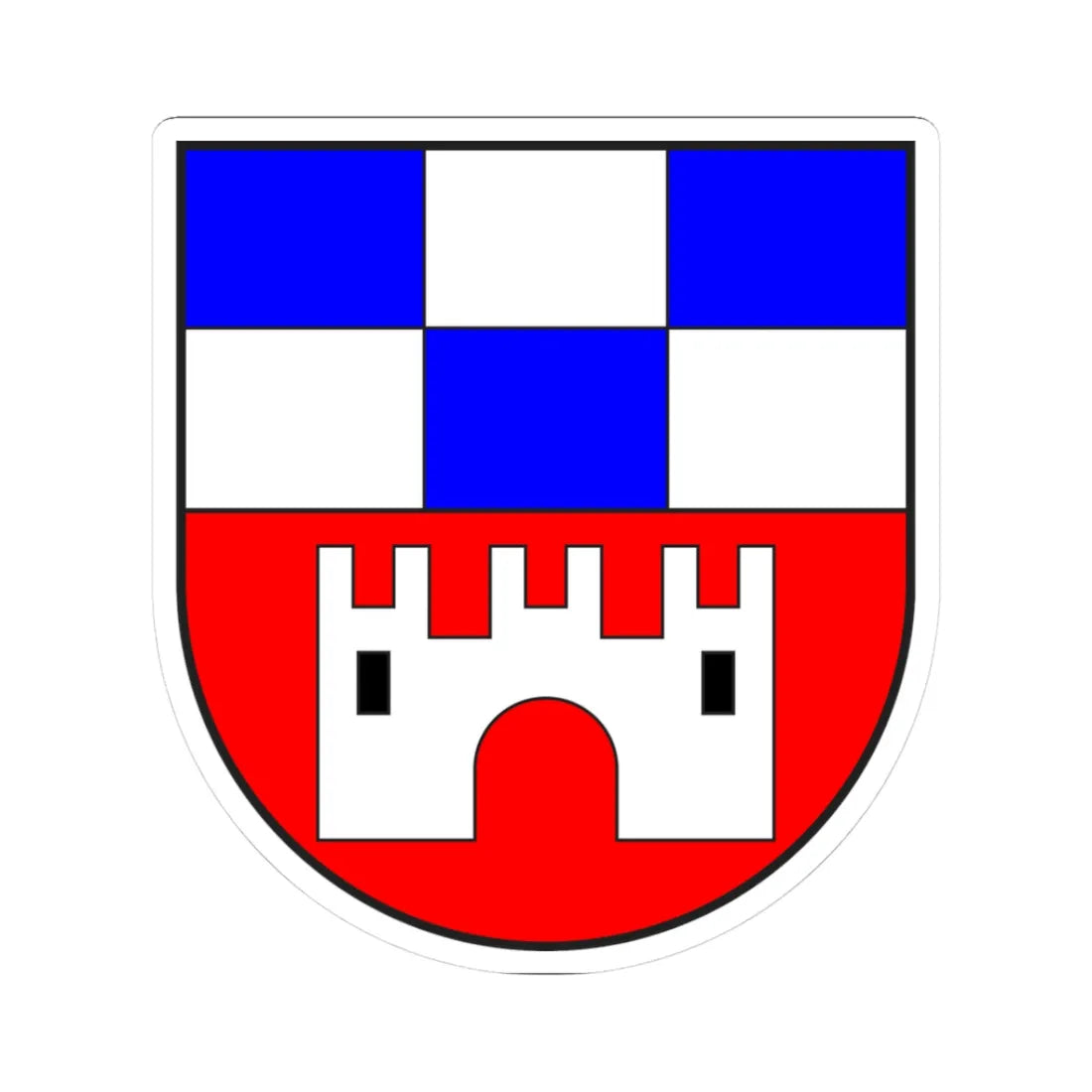 Alvaschein Kreis wappen (Switzerland) (Coat of Arms) STICKER Vinyl Kiss-Cut Decal 3 Inch White - The Sticker Space