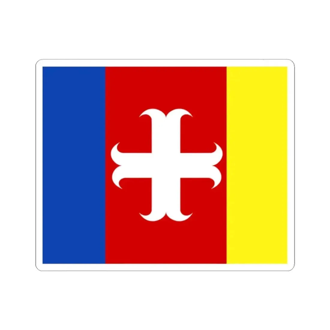 Alvelgem vlag (Belgium) STICKER Vinyl Kiss-Cut Decal 2 Inch White - The Sticker Space