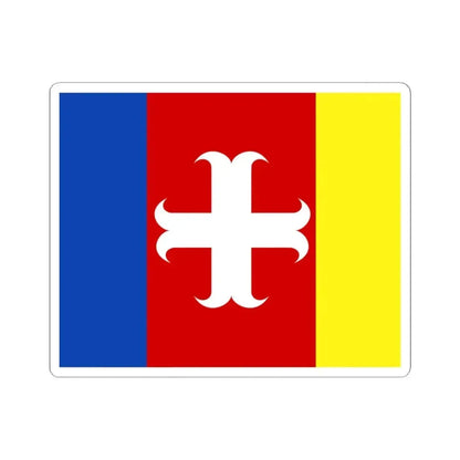 Alvelgem vlag (Belgium) STICKER Vinyl Kiss-Cut Decal 4 Inch White - The Sticker Space