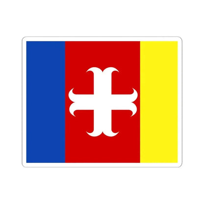 Alvelgem vlag (Belgium) STICKER Vinyl Kiss-Cut Decal 6 Inch White - The Sticker Space