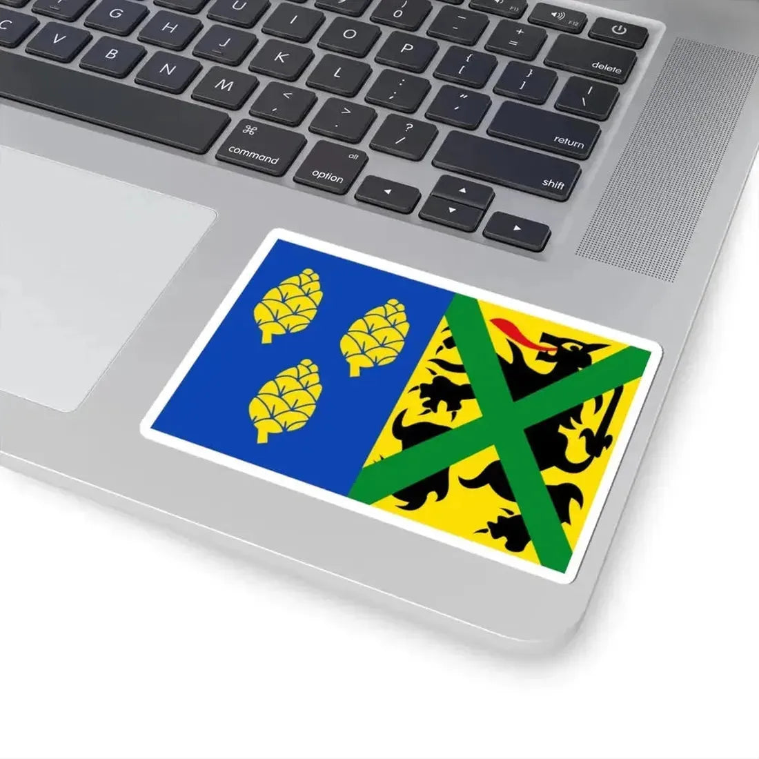 Alveringem vlag (Belgium) STICKER Vinyl Kiss-Cut Decal - The Sticker Space