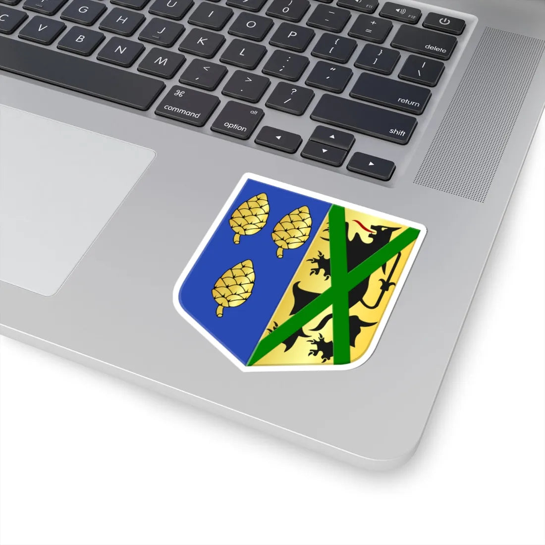 Alveringem wapen (Belgium) (Coat of Arms) STICKER Vinyl Kiss-Cut Decal - The Sticker Space