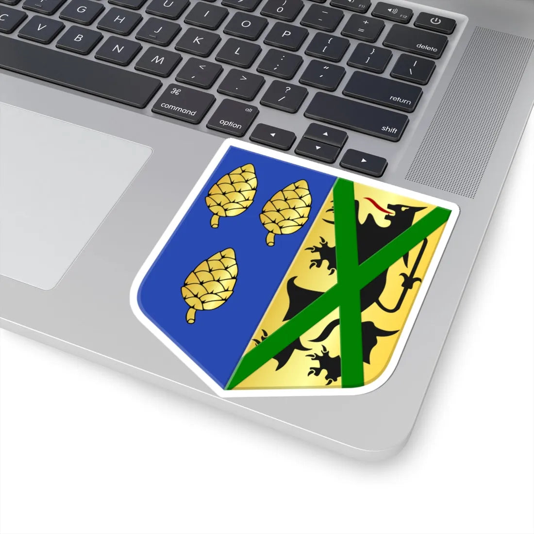 Alveringem wapen (Belgium) (Coat of Arms) STICKER Vinyl Kiss-Cut Decal - The Sticker Space