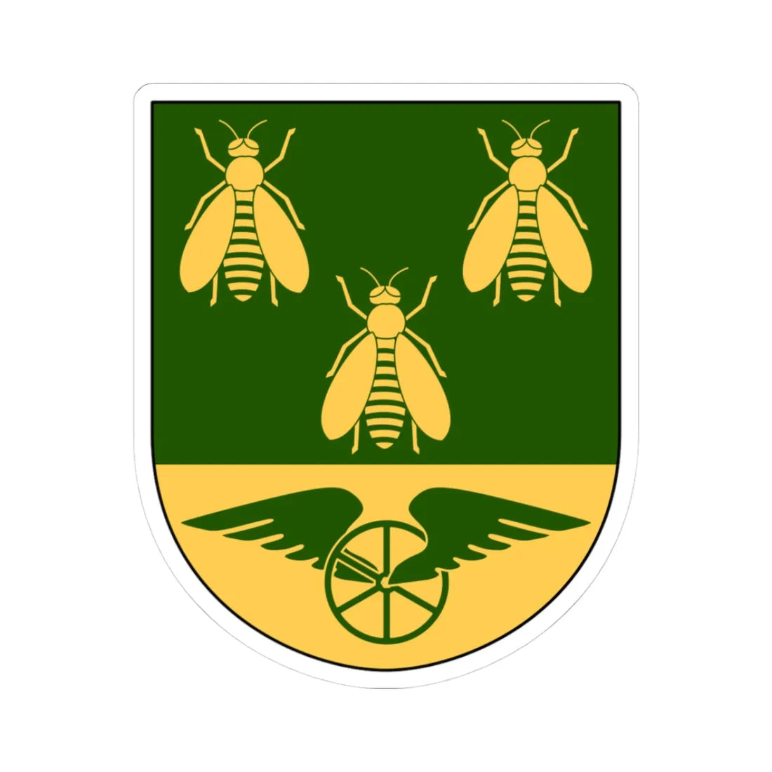 Alvesta vapen (Sweden) (Coat of Arms) STICKER Vinyl Kiss-Cut Decal 3 Inch White - The Sticker Space