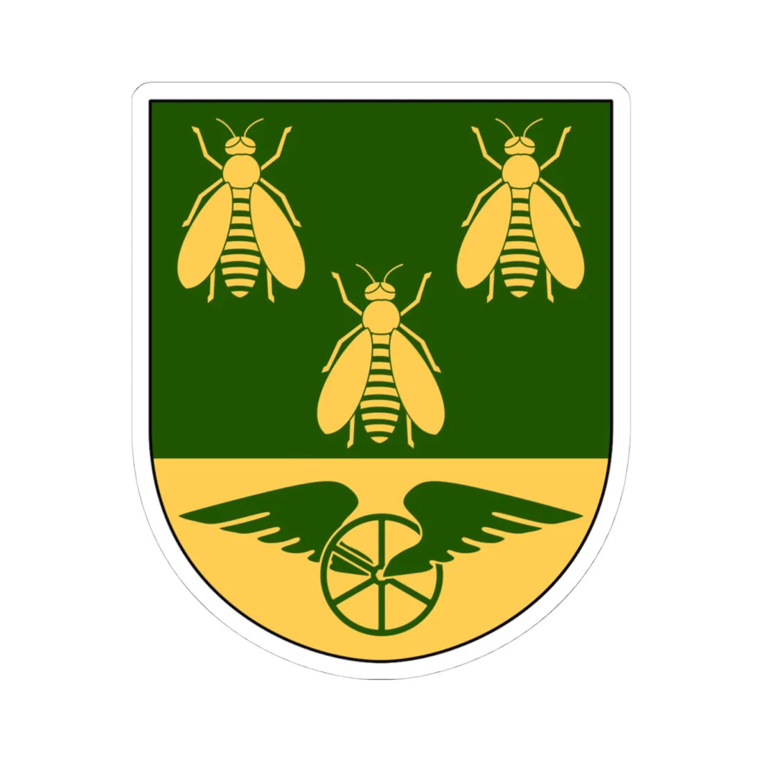 Alvesta vapen (Sweden) (Coat of Arms) STICKER Vinyl Kiss-Cut Decal 4 Inch White - The Sticker Space