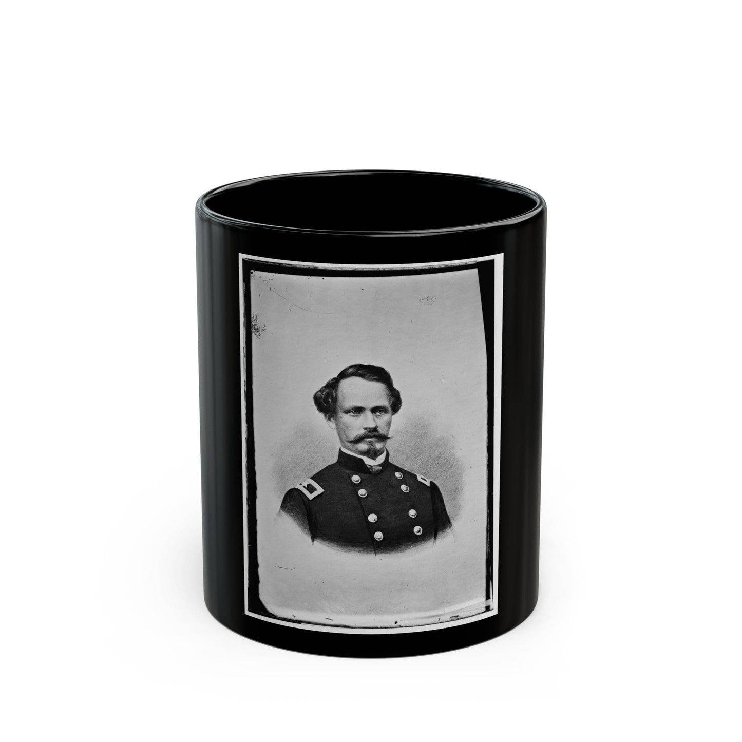 Alvin P. Hovey 002 (U.S. Civil War) Black Coffee Mug-11oz-The Sticker Space