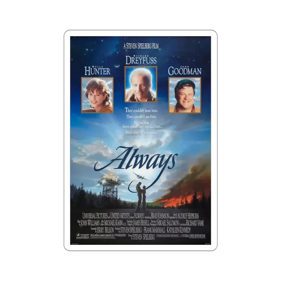 Always 1989 Movie Poster STICKER Vinyl Die-Cut Decal 4 Inch - The Sticker Space