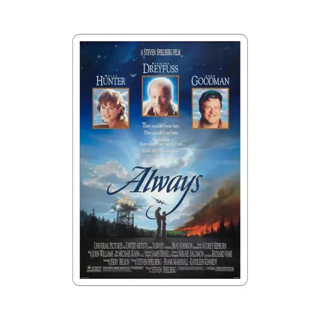 Always 1989 Movie Poster STICKER Vinyl Die-Cut Decal 6 Inch - The Sticker Space