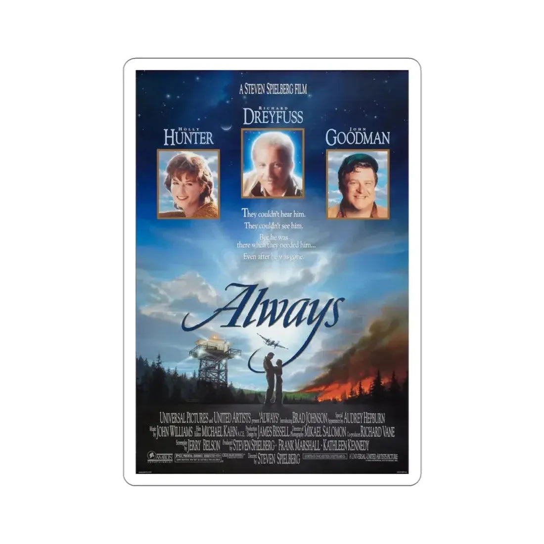 Always 1989 Movie Poster STICKER Vinyl Die-Cut Decal - The Sticker Space