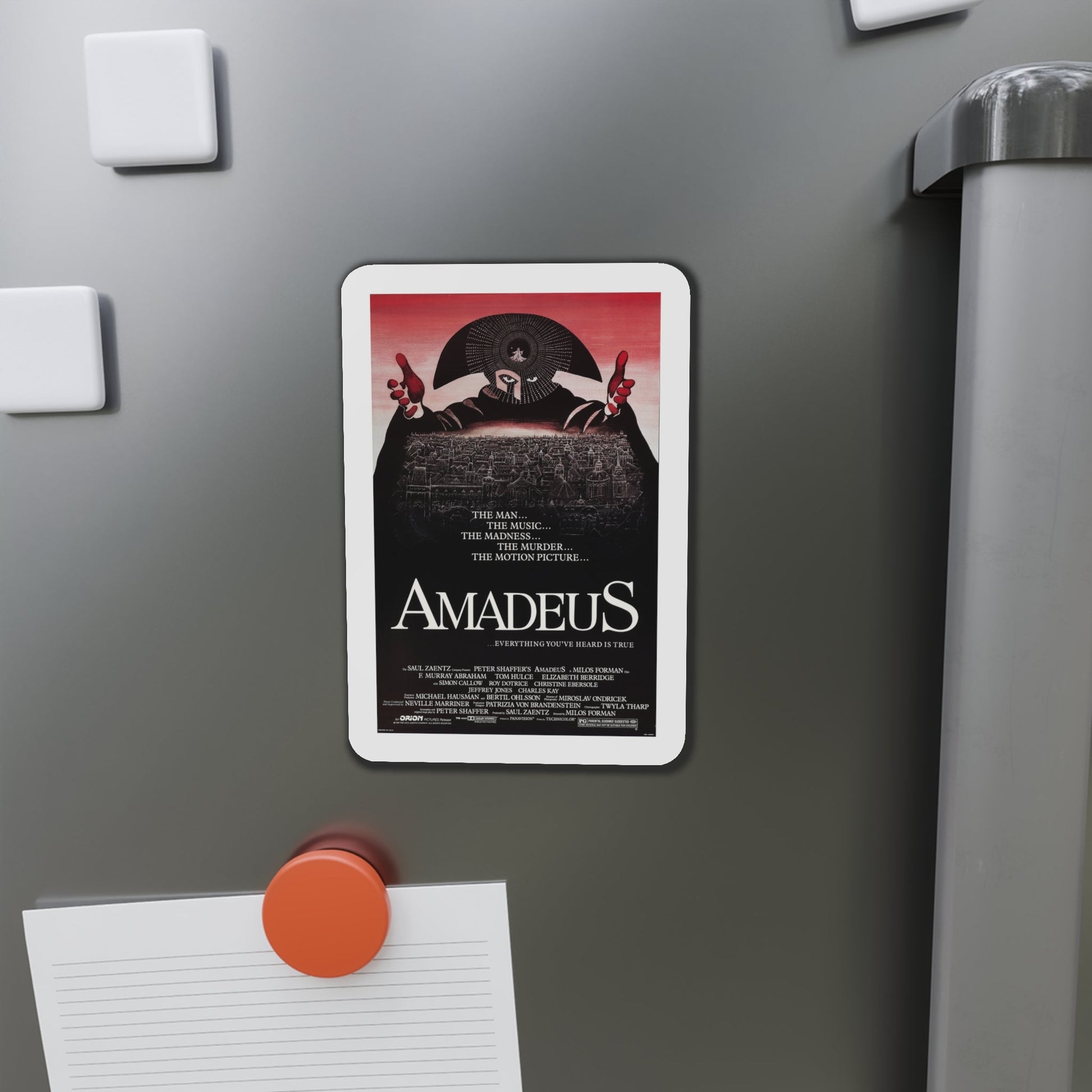 Amadeus 1984 Movie Poster Die-Cut Magnet-The Sticker Space