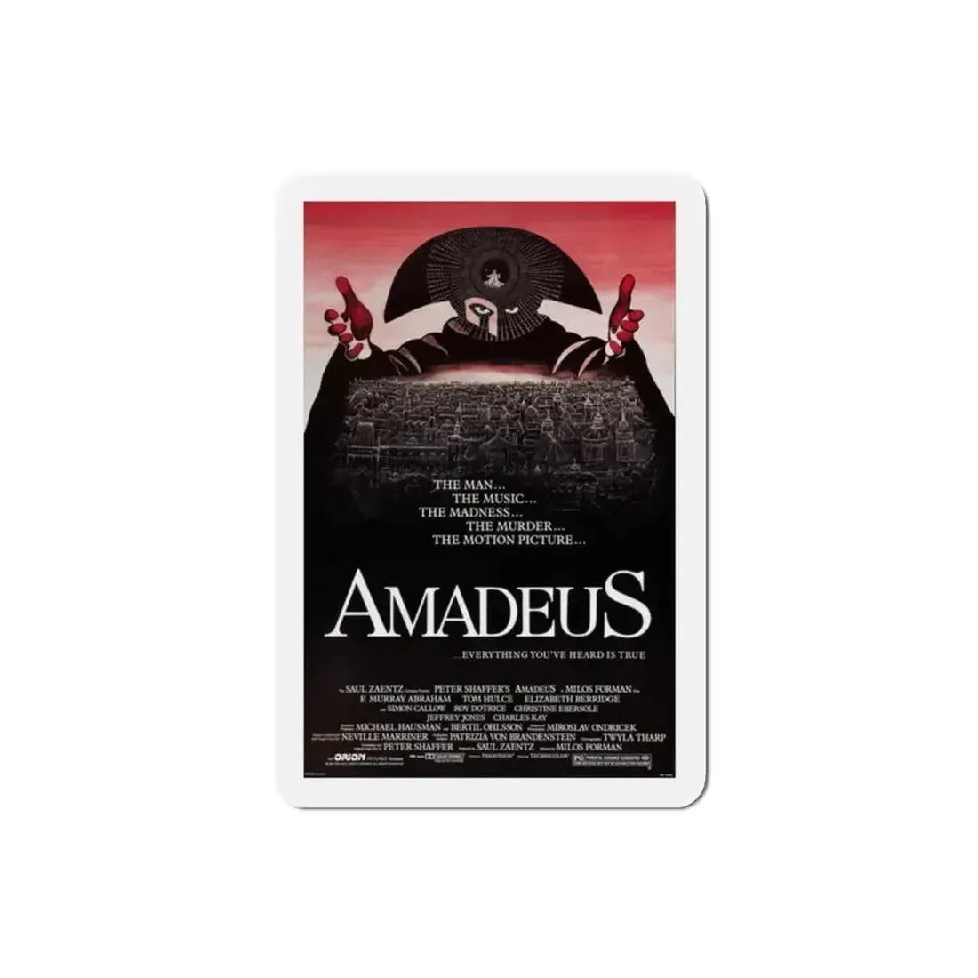 Amadeus 1984 Movie Poster Refrigerator Magnet 2 Inch - The Sticker Space
