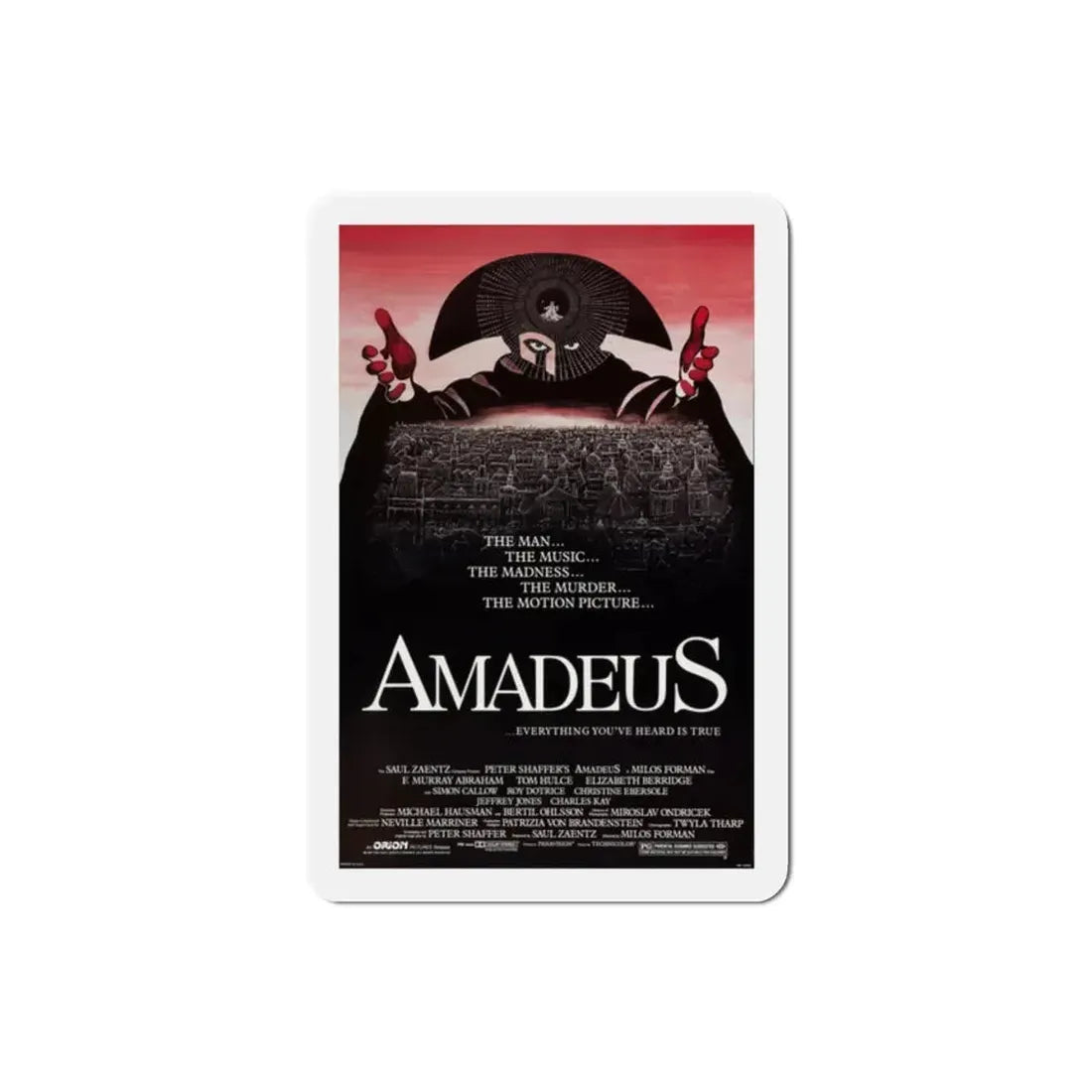 Amadeus 1984 Movie Poster Refrigerator Magnet 2 Inch - The Sticker Space
