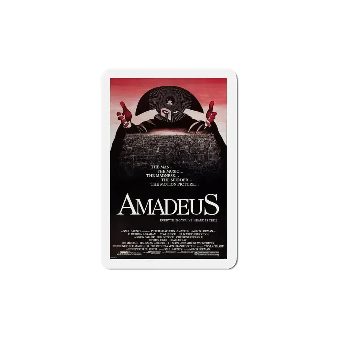 Amadeus 1984 Movie Poster Refrigerator Magnet 5 Inch - The Sticker Space