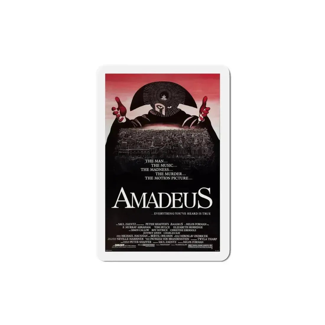Amadeus 1984 Movie Poster Refrigerator Magnet - The Sticker Space