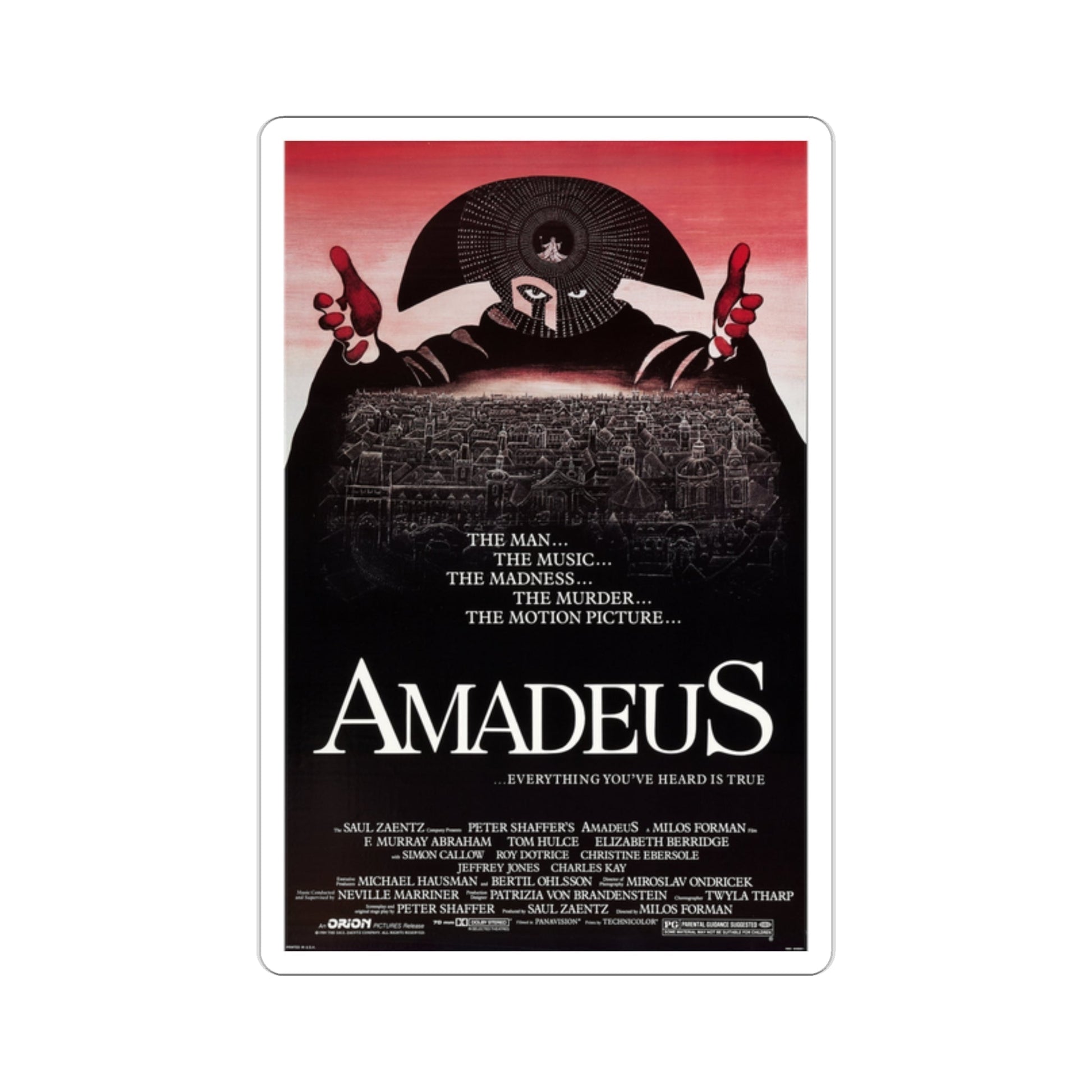 Amadeus 1984 Movie Poster STICKER Vinyl Die-Cut Decal-2 Inch-The Sticker Space