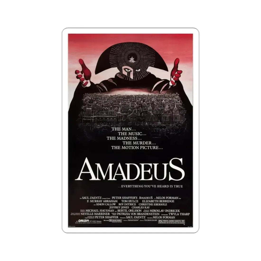 Amadeus 1984 Movie Poster STICKER Vinyl Die-Cut Decal - The Sticker Space