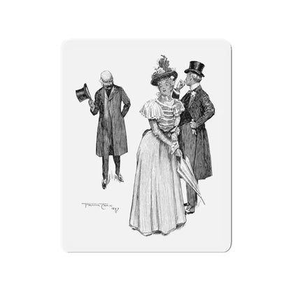 Amaranth And Asphodel by Helen F. Hetherington (1), The Pall Mall Magazine, 1897 (Magazine Illustration) Refrigerator Magnet 3 Inch - The Sticker Space