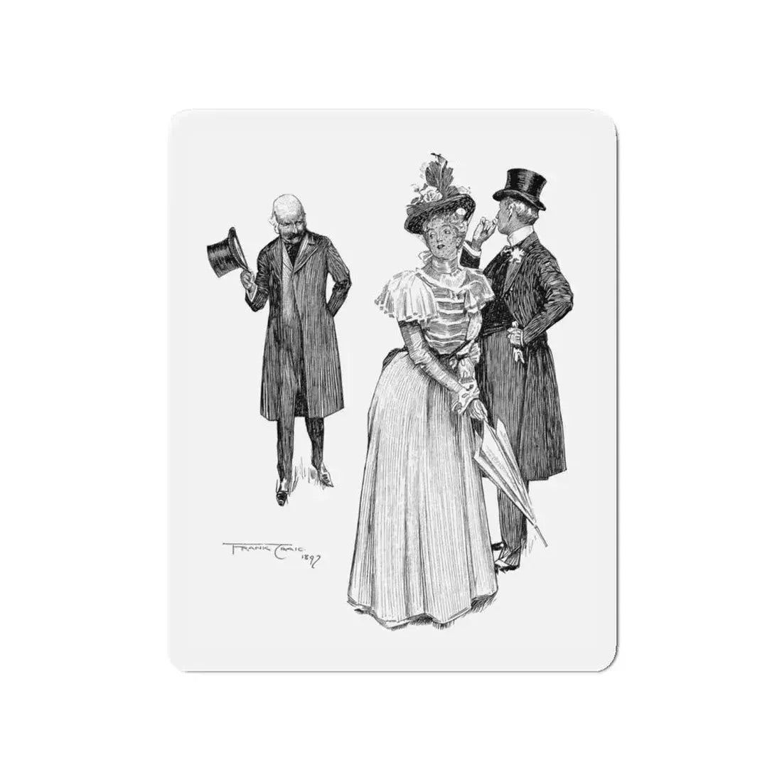 Amaranth And Asphodel by Helen F. Hetherington (1), The Pall Mall Magazine, 1897 (Magazine Illustration) Refrigerator Magnet 4 Inch - The Sticker Space