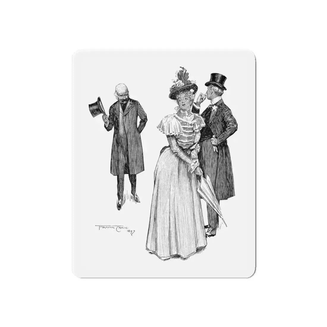 Amaranth And Asphodel by Helen F. Hetherington (1), The Pall Mall Magazine, 1897 (Magazine Illustration) Refrigerator Magnet - The Sticker Space