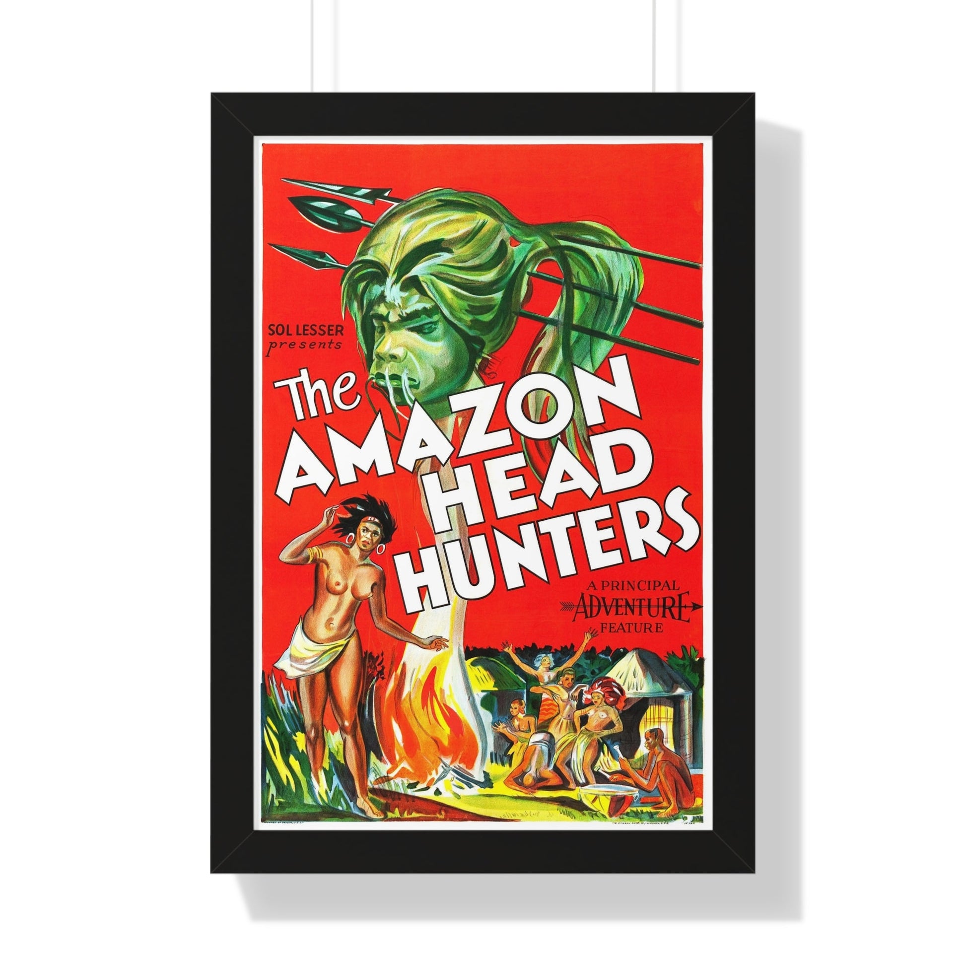 AMAZON HEAD HUNTERS 1932 - Framed Movie Poster-16″ x 24″-The Sticker Space