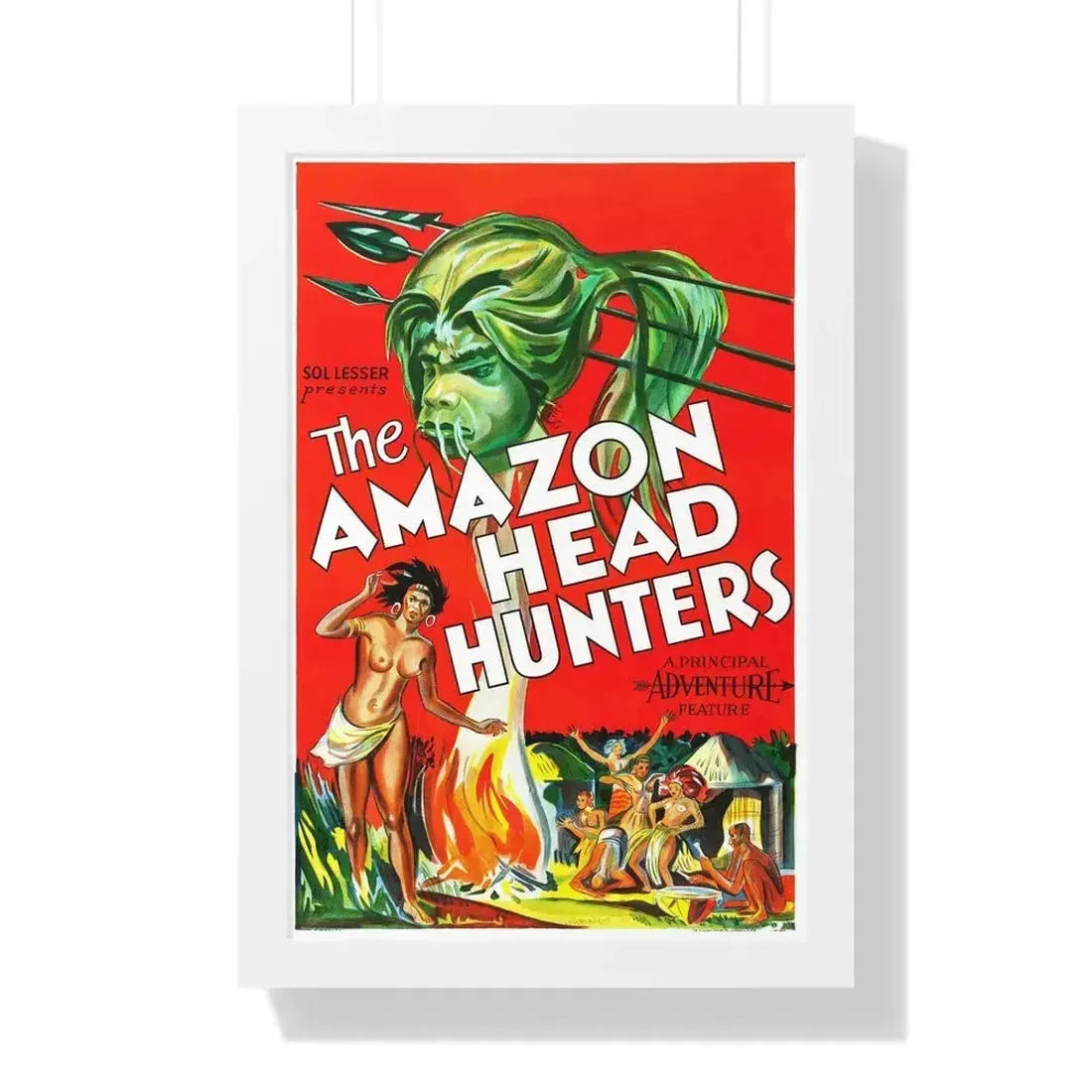 AMAZON HEAD HUNTERS 1932 - Framed Movie Poster - The Sticker Space