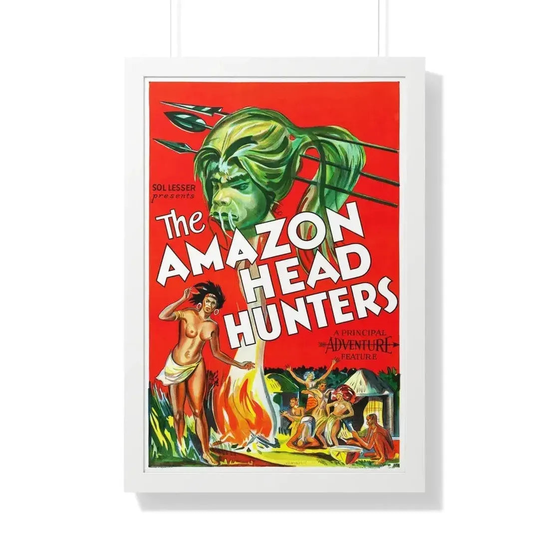 AMAZON HEAD HUNTERS 1932 - Framed Movie Poster - The Sticker Space