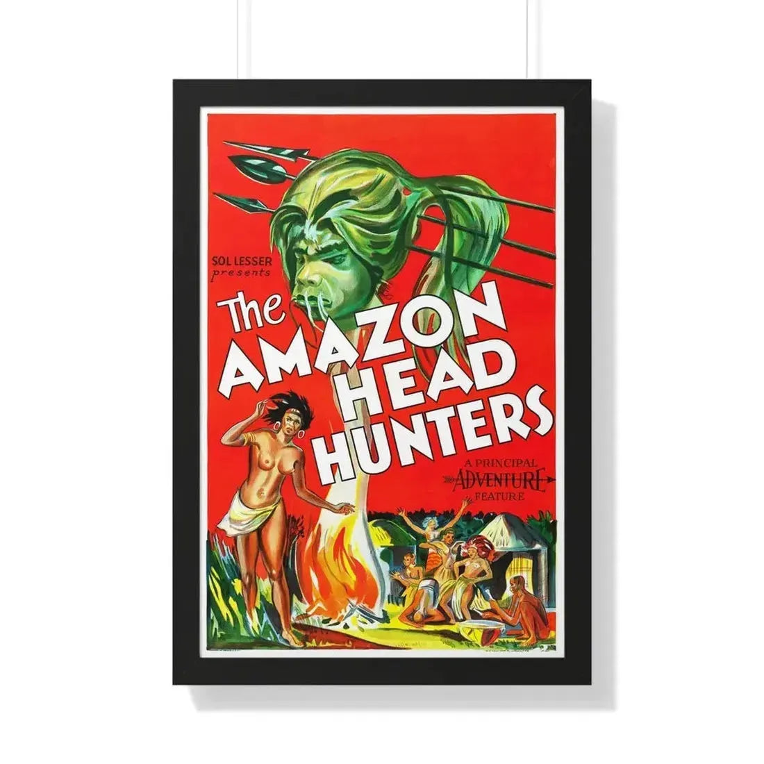 AMAZON HEAD HUNTERS 1932 - Framed Movie Poster - The Sticker Space
