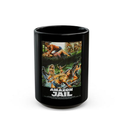 AMAZON JAIL 1985 Movie Poster - Black Coffee Mug-15oz-The Sticker Space