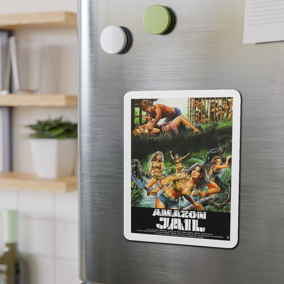 AMAZON JAIL 1985 Movie Poster - Die-Cut Magnet-The Sticker Space