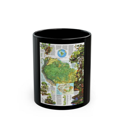 Amazonia - A World Resource at Risk (1992) (Map) Black Coffee Mug-11oz-The Sticker Space