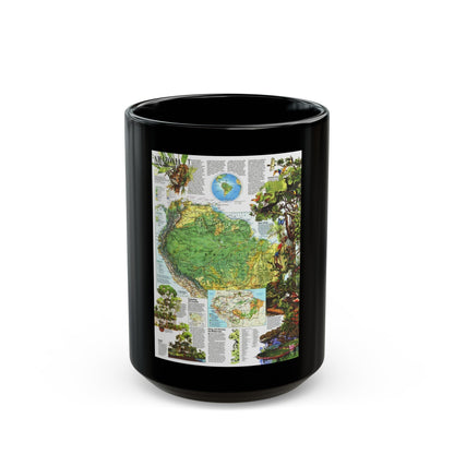 Amazonia - A World Resource at Risk (1992) (Map) Black Coffee Mug-15oz-The Sticker Space