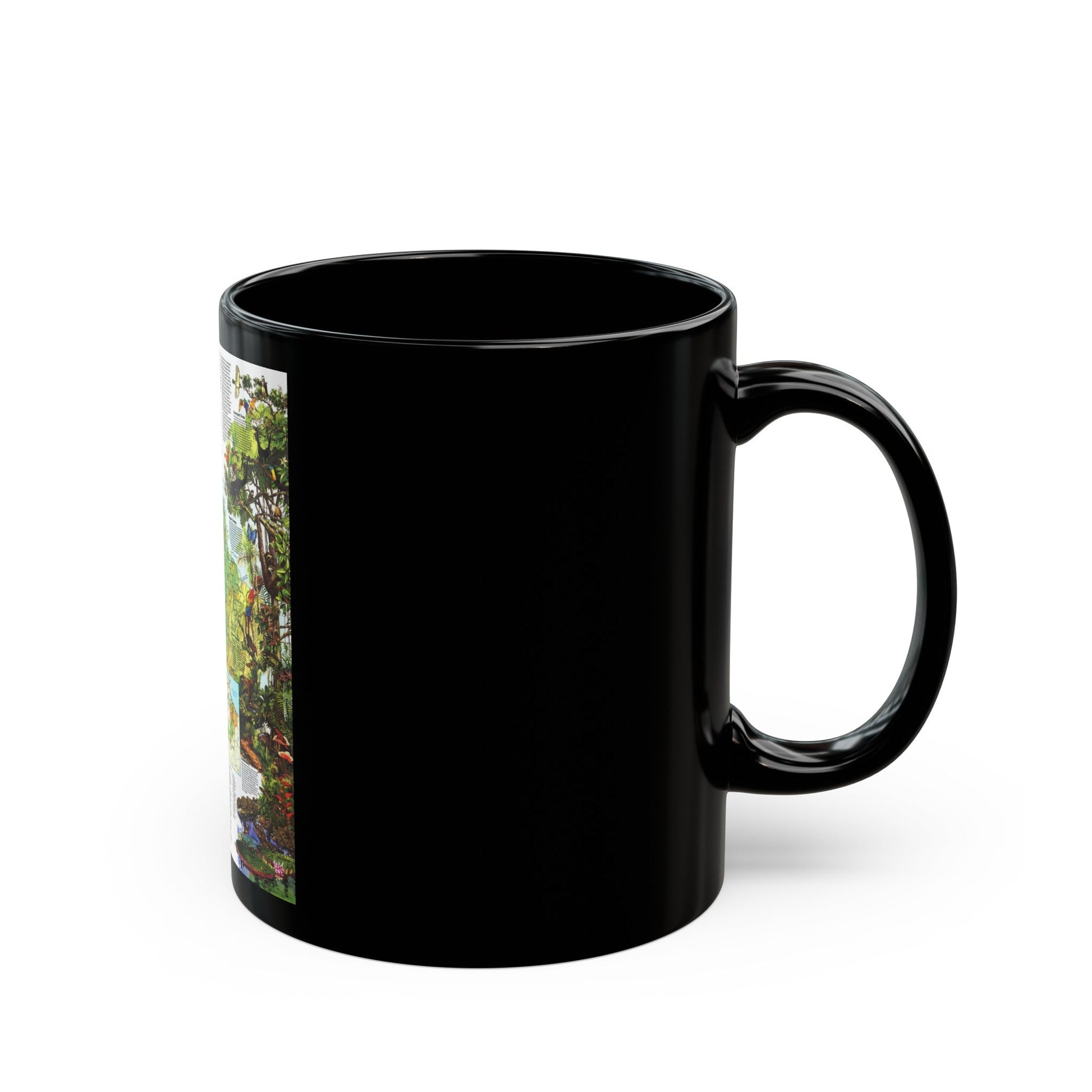 Amazonia - A World Resource at Risk (1992) (Map) Black Coffee Mug-The Sticker Space