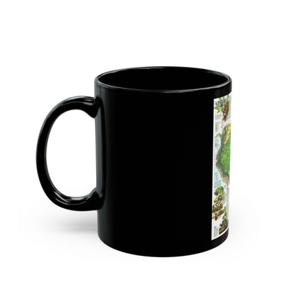 Amazonia - A World Resource at Risk (1992) (Map) Black Coffee Mug-The Sticker Space