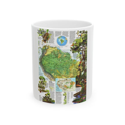 Amazonia - A World Resource at Risk (1992) (Map) White Coffee Mug-11oz-The Sticker Space