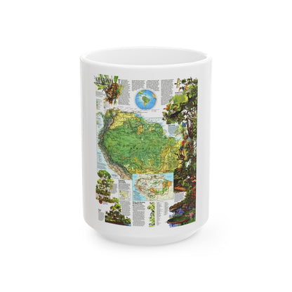 Amazonia - A World Resource at Risk (1992) (Map) White Coffee Mug-15oz-The Sticker Space