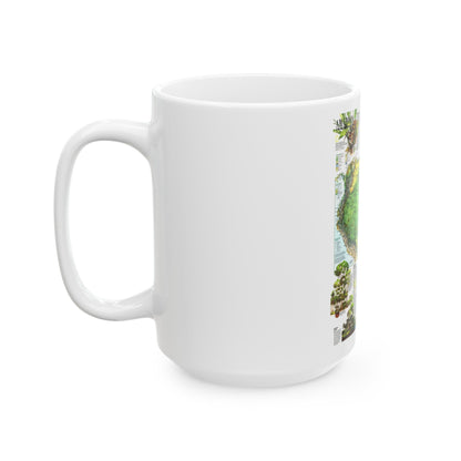 Amazonia - A World Resource at Risk (1992) (Map) White Coffee Mug-The Sticker Space