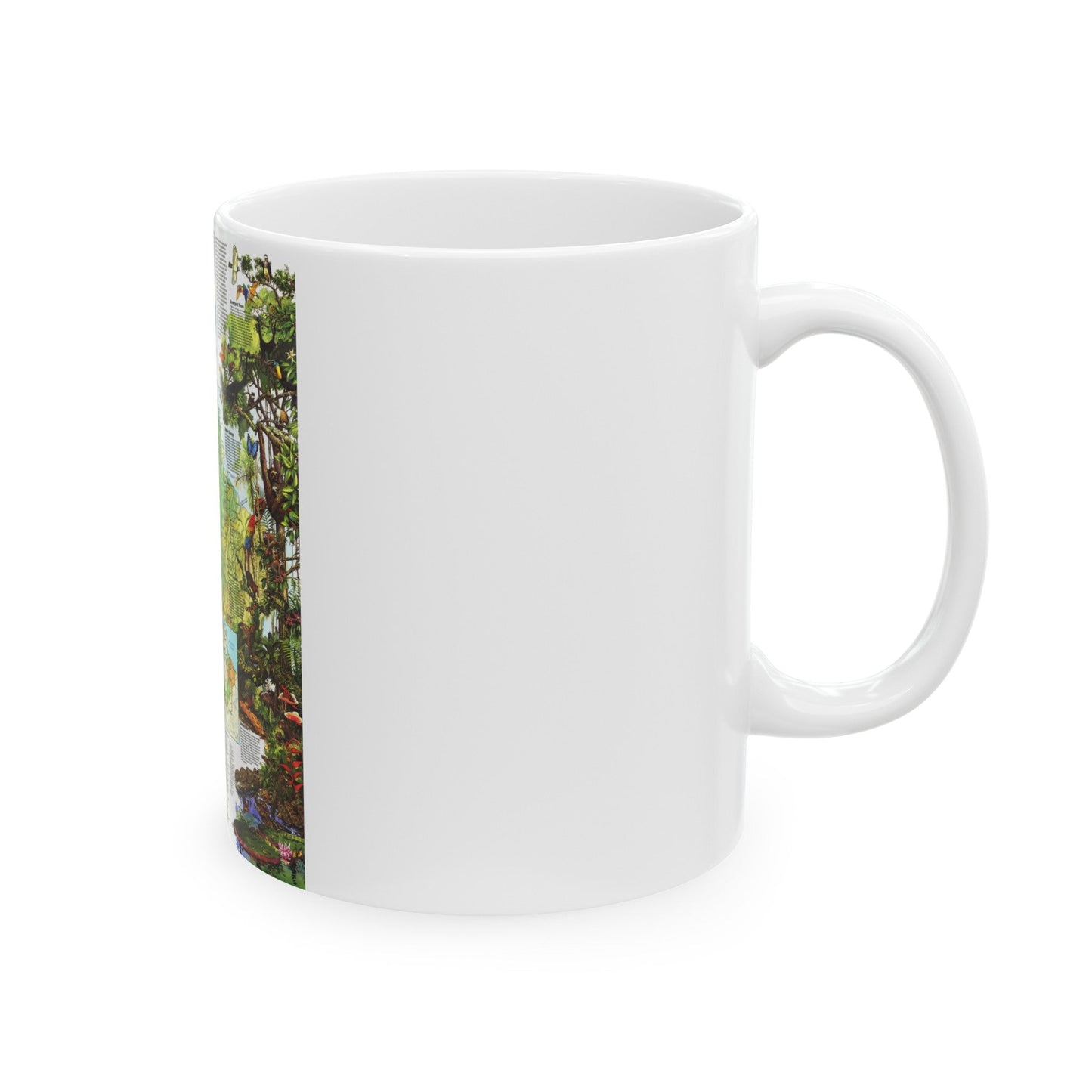 Amazonia - A World Resource at Risk (1992) (Map) White Coffee Mug-The Sticker Space