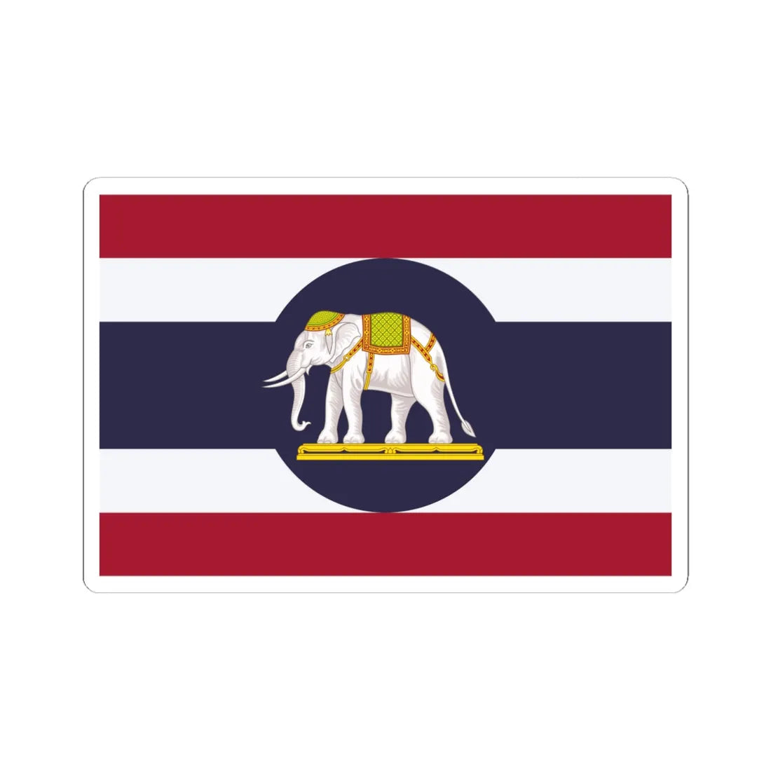 Ambassador flag of Thailand (Thailand) STICKER Vinyl Kiss-Cut Decal 6 Inch White - The Sticker Space