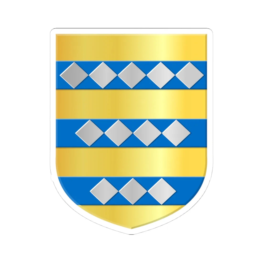 Ambt Almelo wapen (Netherlands) (Coat of Arms) STICKER Vinyl Kiss-Cut Decal 4 Inch White - The Sticker Space