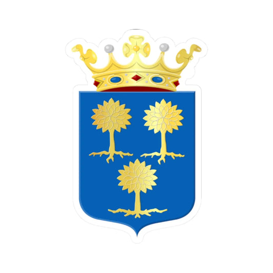 Ambt Delden wapen met kroon (Netherlands) (Coat of Arms) STICKER Vinyl Kiss-Cut Decal 2 Inch White - The Sticker Space