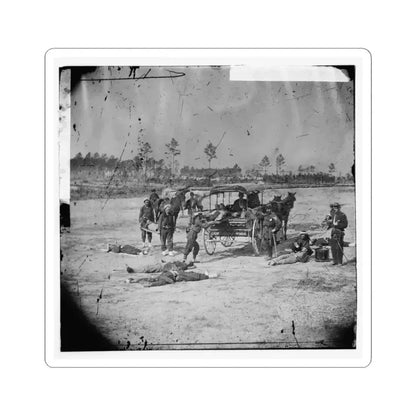 Ambulance Corps. Method of Removing Wounded From the Field (U.S. Civil War) STICKER Vinyl Kiss-Cut Decal 6 Inch White - The Sticker Space