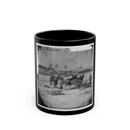 Ambulance Corps. Method Of Removing Wounded From The Field (U.S. Civil War) Black Coffee Mug-11oz-The Sticker Space